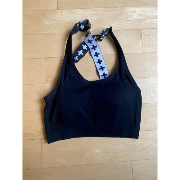 Bp + Wildfang ribbed tank bra size small BNWOT Logo crisscross straps - Picture 2 of 6